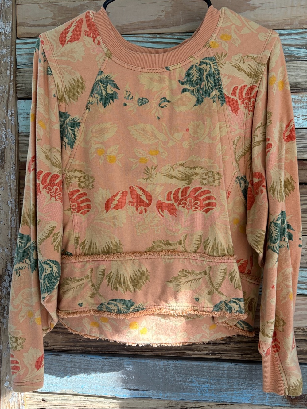 Free People Movement Floral Pullover Sweatshirt Size Small